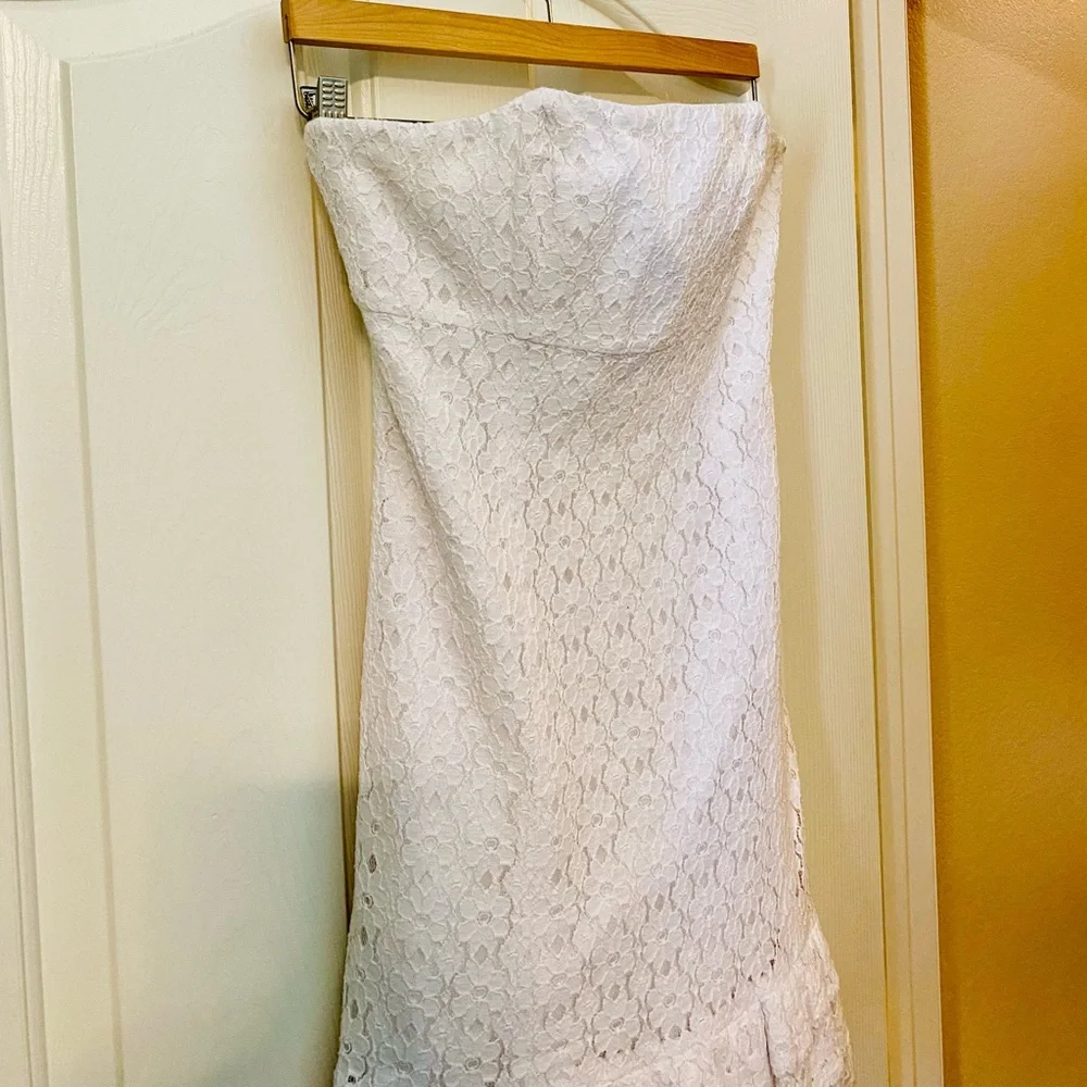 EUC Lilly Pulitzer Resort White Franco Strapless Empire Waist Dress - Picture 8 of 17